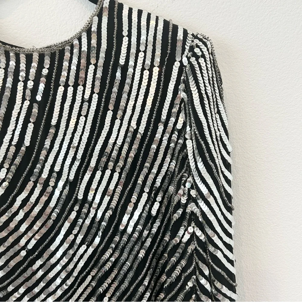 Vintage Judith Ann Creations Sequined Cocktail Dress - Picture 3 of 7